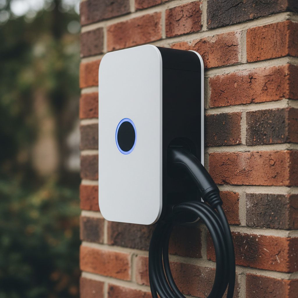 Close-up van laadpaal - detail van de apparatuur